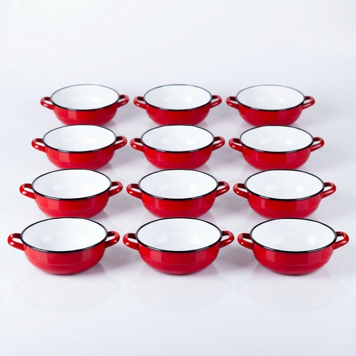 Smaltované misky 14 cm 24 ks